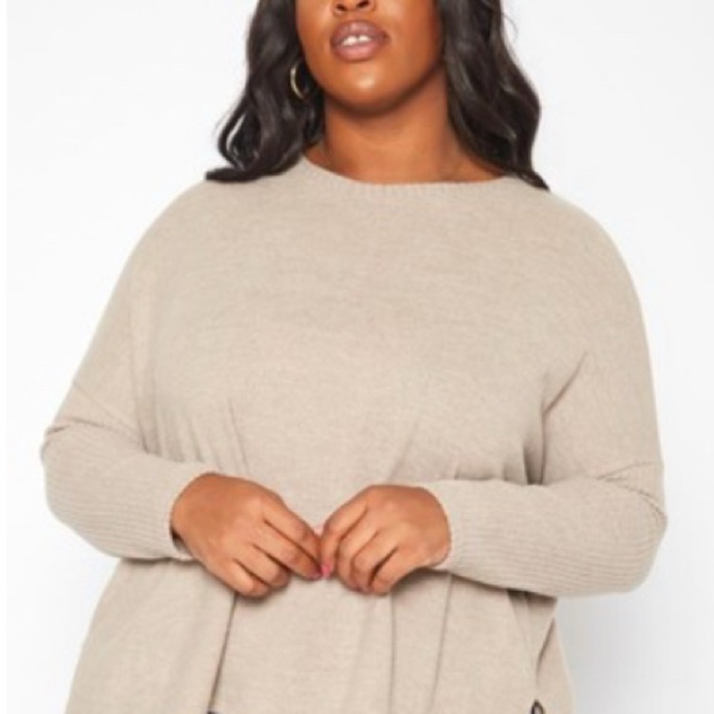 Plus Size - Women's Tan Sweater
